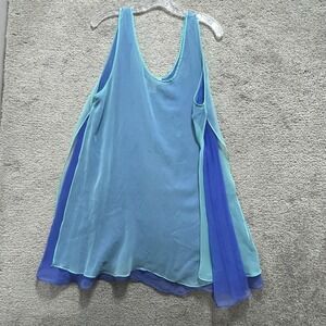 Victoria's‎ Secret Top Women's Large Blue Tank Scoop Neck Pullover Flowy